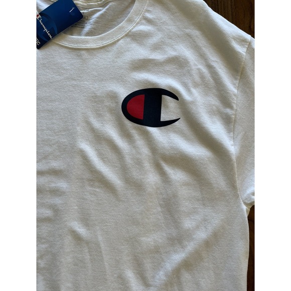 Champion Men's Jersey T-Shirt Size‎ XL White Short Sleeve Crew Neck NEW - Picture 2 of 6